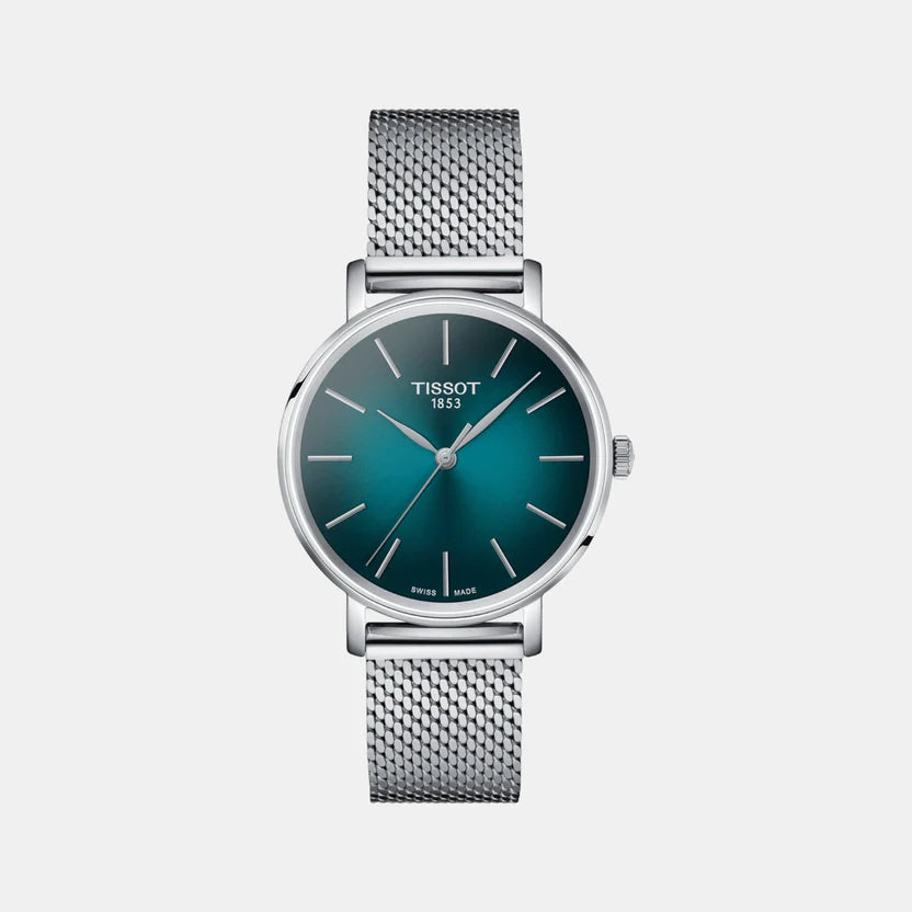 Tissot Everytime Unisex Graded Green-Black Dial Analog Stainless steel Watch T1432101109100