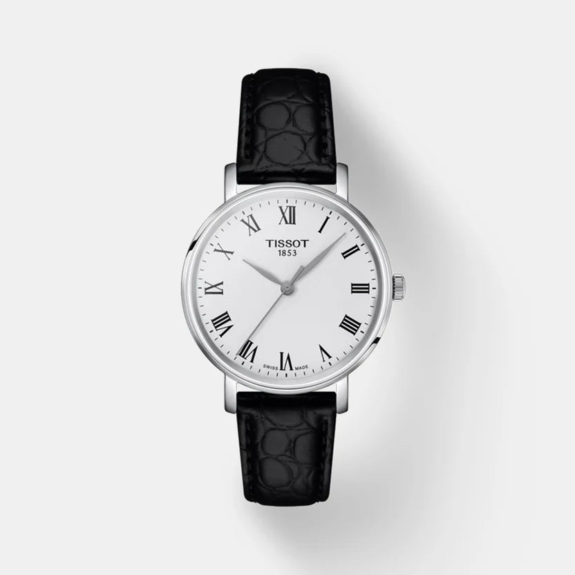 Tissot Everytime Women Quartz Silver Dial Analog Leather Watch T1432101603300