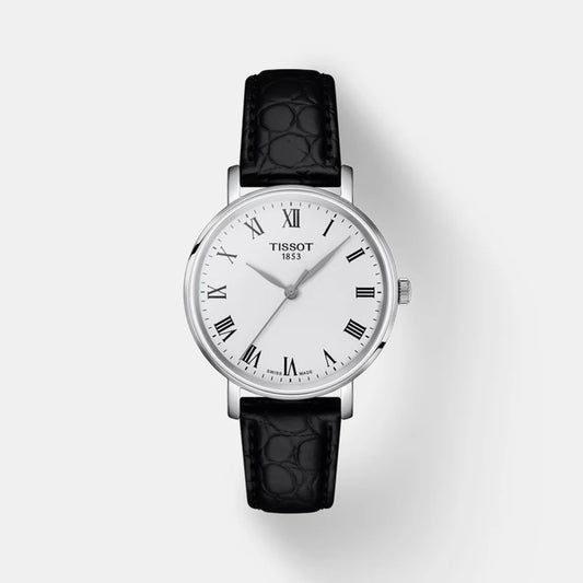 Tissot Everytime Women Quartz Silver Dial Analog Leather Watch T1432101603300