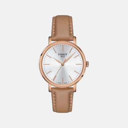 Tissot Everytime Women Quartz White Dial Analog Leather Watch T1432103601100