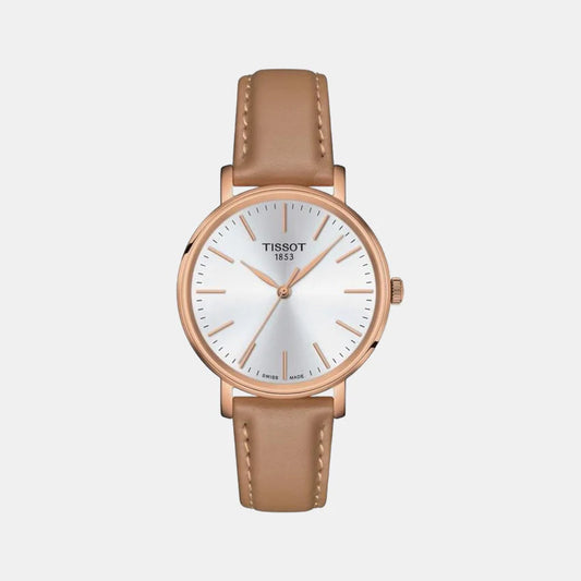 Tissot Everytime Women Quartz White Dial Analog Leather Watch T1432103601100