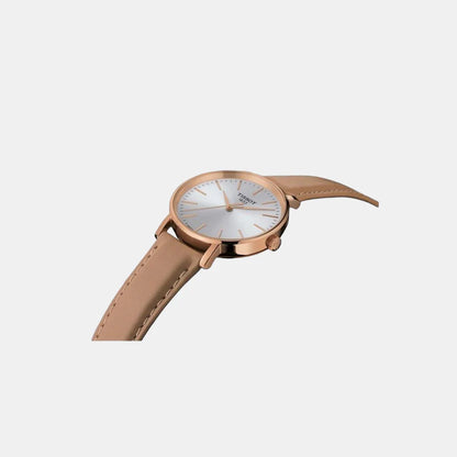 Tissot Everytime Women Quartz White Dial Analog Leather Watch T1432103601100