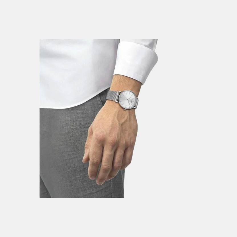 Tissot Everytime Men Quartz White Dial Analog Stainless Steel Watch T1434101101100