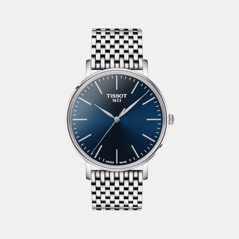 Tissot Everytime Men Quartz Blue Dial Analog Stainless steel Watch T1434101104100