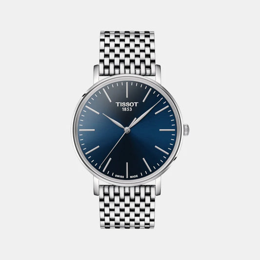 Tissot Everytime Men Quartz Blue Dial Analog Stainless steel Watch T1434101104100