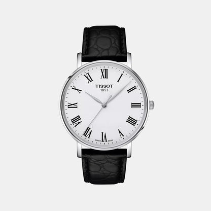 Tissot Everytime Men Quartz Silver Dial Analog Leather Watch T1434101603300