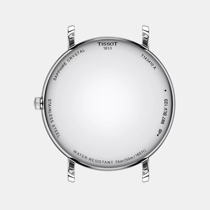Tissot Everytime Men Quartz Silver Dial Analog Leather Watch T1434101603300