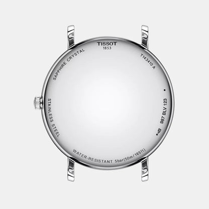 Tissot Everytime Men Quartz Silver Dial Analog Leather Watch T1434101603300