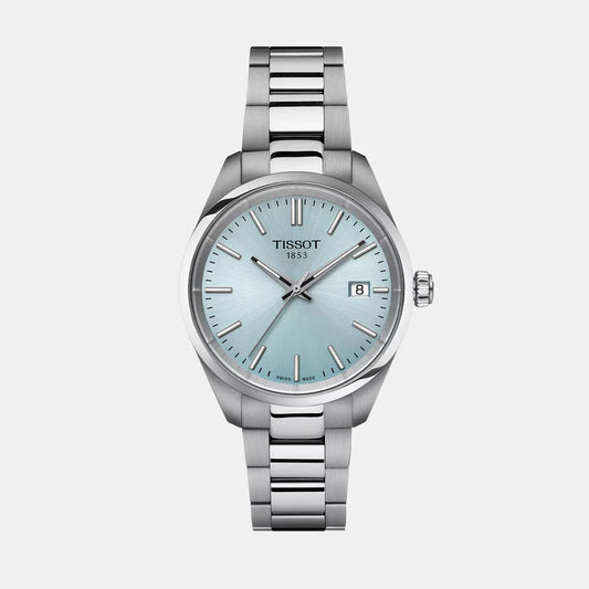 Tissot PR 100 Unisex Quartz Ice Blue Dial Analog Stainless Steel Watch T1502101135100
