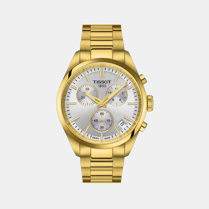 Tissot PR 100 Men Quartz Silver Dial Chronograph Stainless Steel Watch T1504173303100