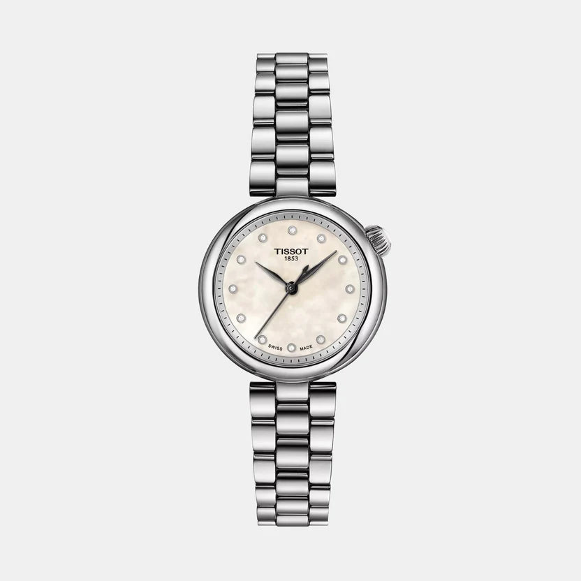 Tissot Desir Women Quartz White Mother Of Pearl Dial Analog Stainless Steel Watch T1520101111600