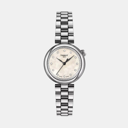 Tissot Desir Women Quartz White Mother Of Pearl Dial Analog Stainless Steel Watch T1520101111600