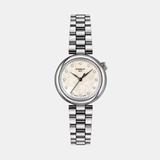 Tissot Desir Women Quartz White Mother Of Pearl Dial Analog Stainless Steel Watch T1520101111600
