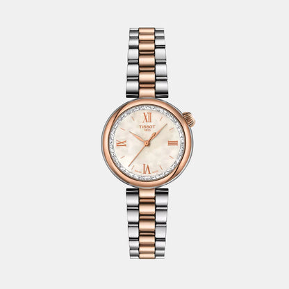 Tissot Desir Women Quartz White Mother Of Pearl Dial Analog Stainless Steel Watch T1520102211800