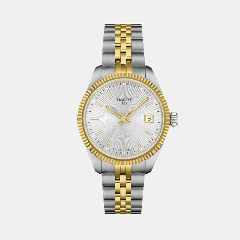 Tissot Ballade Women Quartz Silver Dial Analog Stainless Steel Watch T1562102203100