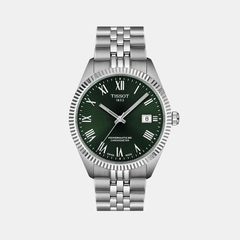 Tissot Ballade Powermatic 80 COSC Unisex Automatic Green Dial Analog Stainless Steel Watch T1564081109300