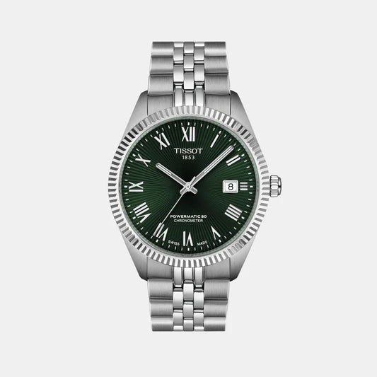Tissot Ballade Powermatic 80 COSC Unisex Automatic Green Dial Analog Stainless Steel Watch T1564081109300