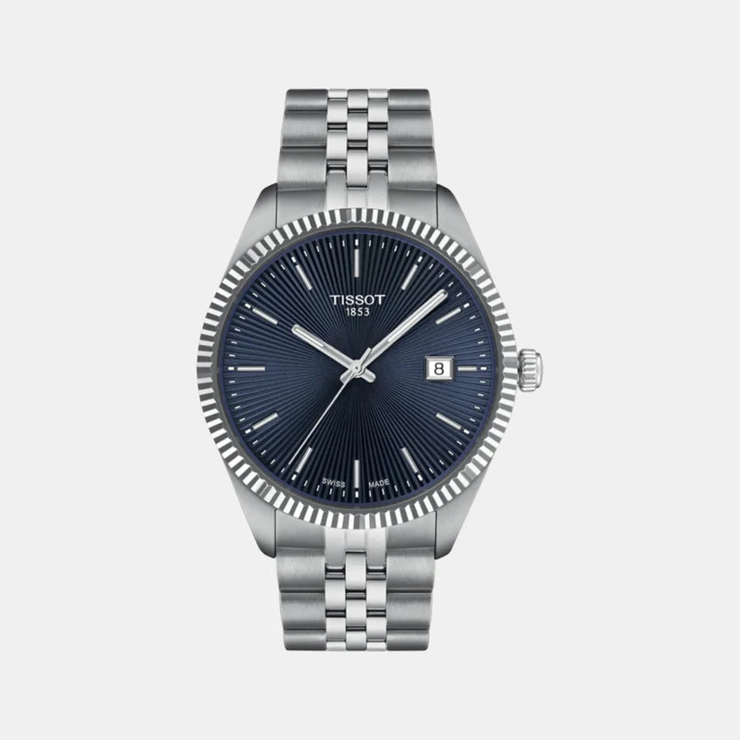 Tissot Ballade Men Quartz Blue Dial Analog Stainless Steel Watch T1564101104100