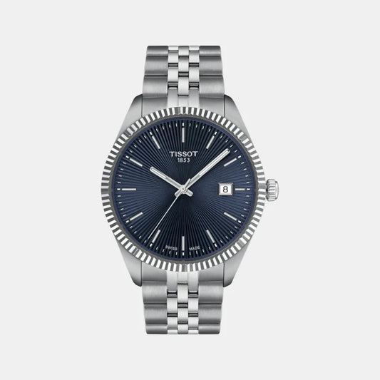 Tissot Ballade Men Quartz Blue Dial Analog Stainless Steel Watch T1564101104100