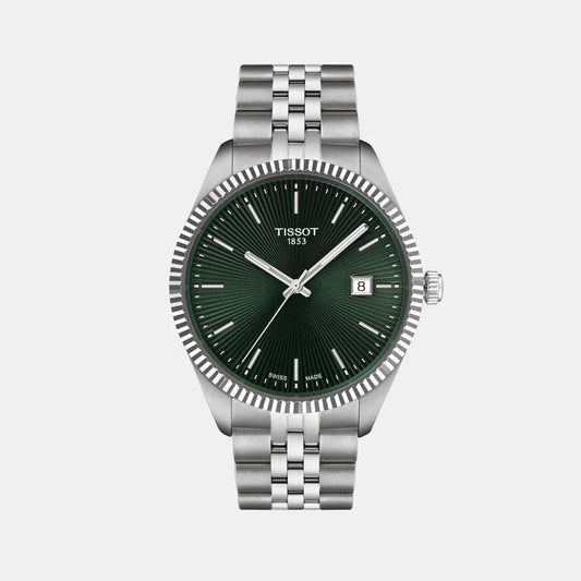 Tissot Ballade Men Quartz Green Dial Analog Stainless Steel Watch T1564101109100