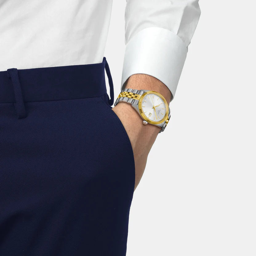Tissot Ballade Men Quartz Silver Dial Analog Stainless Steel Watch T1564102203100