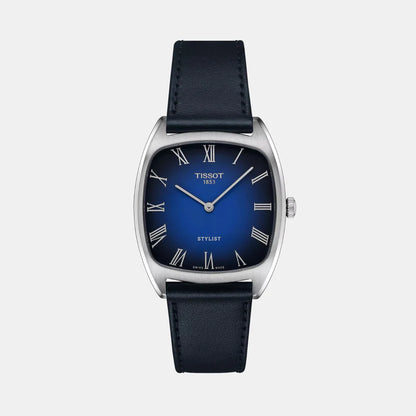 Tissot Stylist Men Quartz Blue Dial Analog Leather Watch T1599091604300