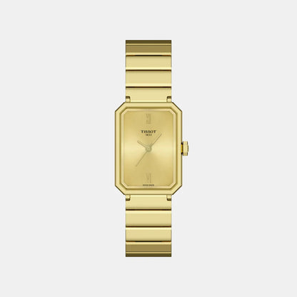 Tissot SRV Women Quartz Champagne Dial Analog Steel Watch T1601103302300