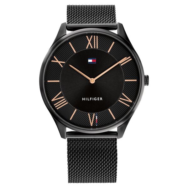 Tommy Hilfiger Black Dial Black Stainless Steel Strap Watch for Men ntth1710513