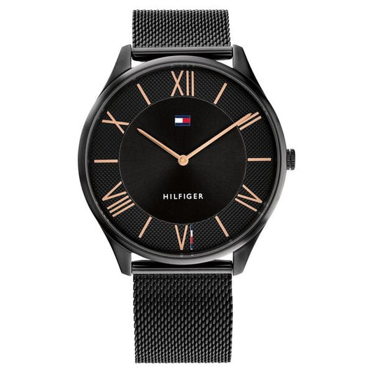 Tommy Hilfiger Black Dial Black Stainless Steel Strap Watch for Men ntth1710513