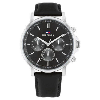 Tommy Hilfiger Quartz Multifunction Grey Leather Strap for Men ntth1710586