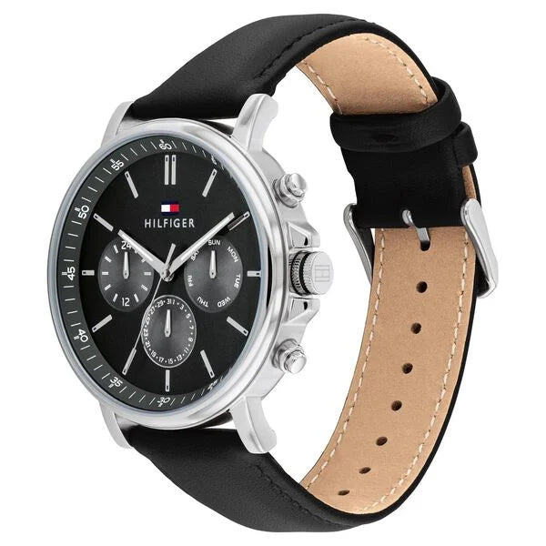 Tommy Hilfiger Quartz Multifunction Grey Leather Strap for Men ntth1710586
