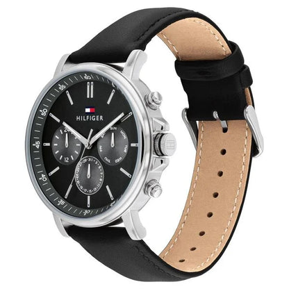 Tommy Hilfiger Quartz Multifunction Grey Leather Strap for Men ntth1710586