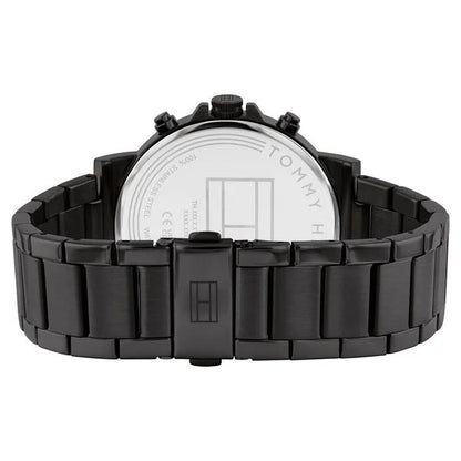 Tommy Hilfiger Multifunction Black Stainless Steel Strap for Men