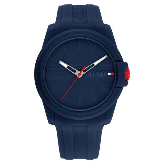 Tommy Hilfiger Quartz Analog Blue Silicone Strap for Men ntth1710595w