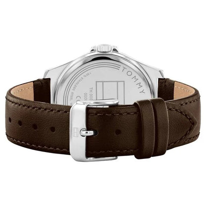 Tommy Hilfiger Quartz Analog Black Leather Strap for Men ntth1710601