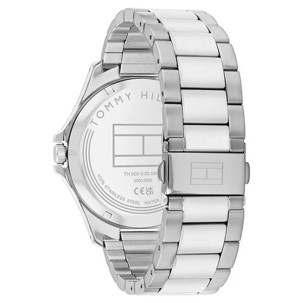 Tommy Hilfiger Quartz Analog Green Dial Silver Stainless Steel Strap Watch For Men TH1710672W