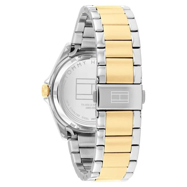 Tommy Hilfiger Automatic Automatic Green Dial Two Toned Stainless Steel Strap Watch For Men TH1710737W