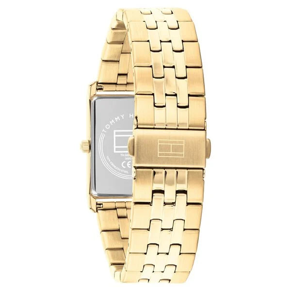 Tommy Hilfiger Quartz Analog Green Dial Golden Stainless Steel Strap Watch For Men TH1710784W