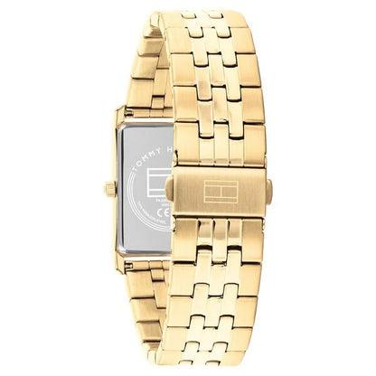 Tommy Hilfiger Quartz Analog Green Dial Golden Stainless Steel Strap Watch For Men TH1710784W