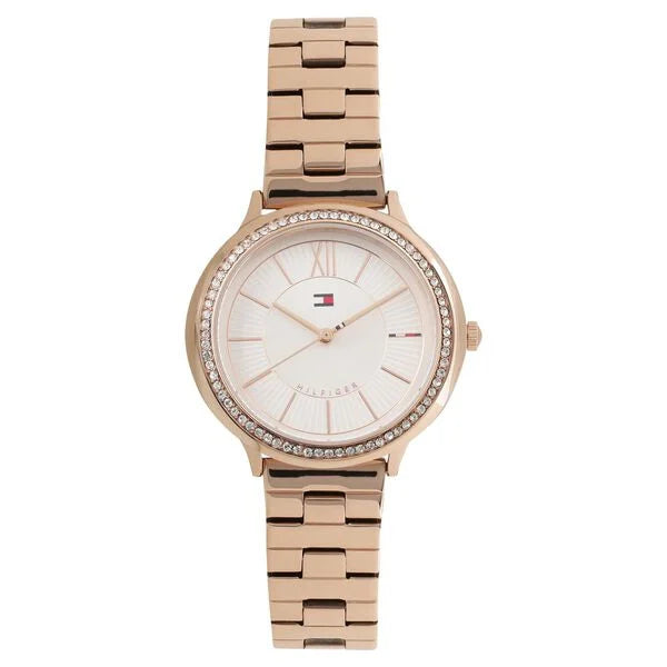 Tommy Hilfiger Quartz Analog Silver Dial Metal Strap Watch for Women-NTTH1781861