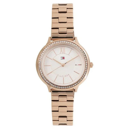 Tommy Hilfiger Quartz Analog Silver Dial Metal Strap Watch for Women-NTTH1781861