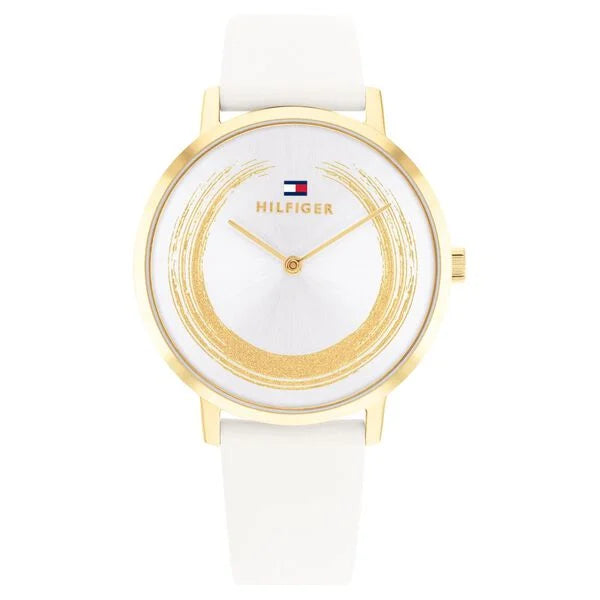 Tommy Hilfiger Quartz Multifunction Silver Dial Leather Strap Watch for Women ntth1782605