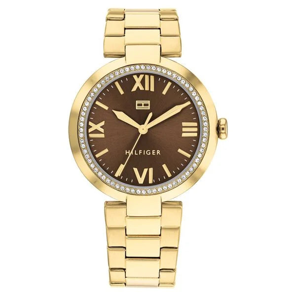 Tommy Hilfiger Quartz Analog Brown dial Stainless Steel Strap Watch for Women ntth1782631