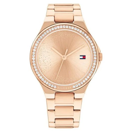 Tommy Hilfiger Quartz Analog Rose Gold Stainless Steel Strap for Women