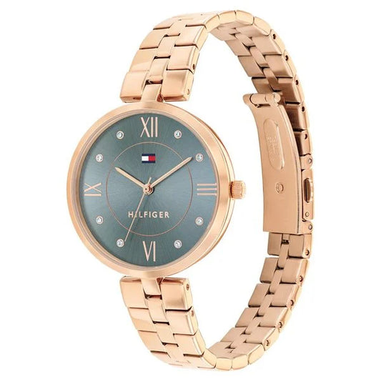 Tommy Hilfiger Quartz Analog Blue Stainless Steel Strap for Women ntth1782686