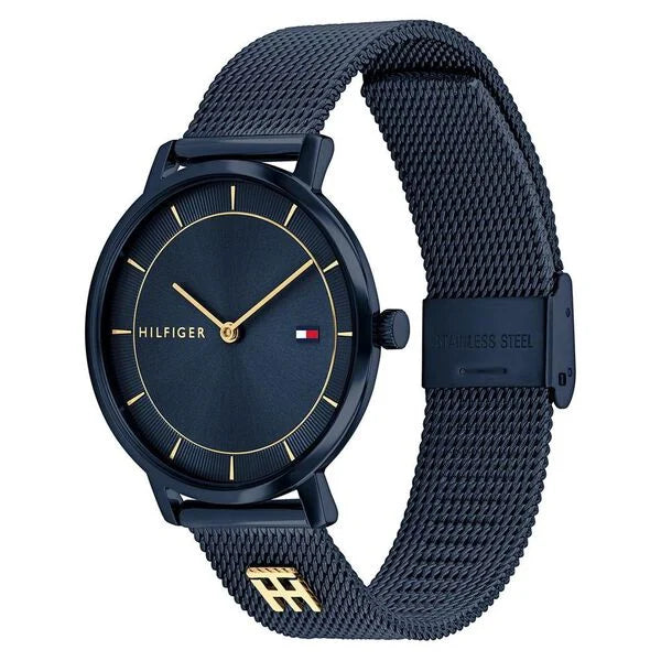Tommy Hilfiger Quartz Analog Blue Dial Blue Stainless Steel Strap Watch For Women
