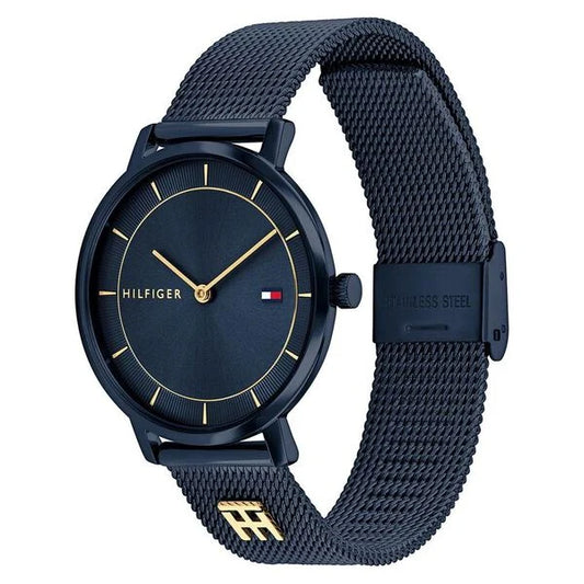Tommy Hilfiger Quartz Analog Blue Dial Blue Stainless Steel Strap Watch For Women