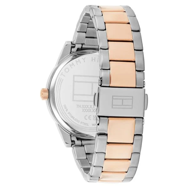 Tommy Hilfiger Quartz Multifunction Silver Dial Two Toned Stainless Steel Strap Watch For Women