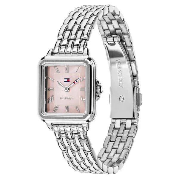 Tommy Hilfiger Quartz Analog White Dial Silver Stainless Steel Strap Watch For Women