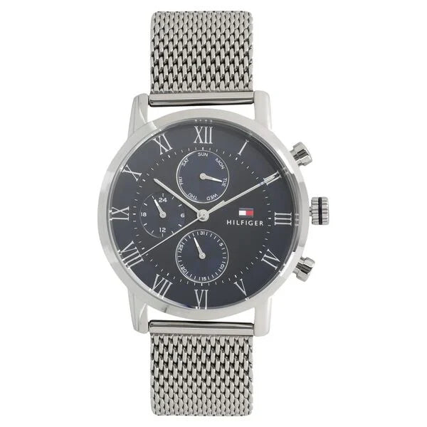Tommy Hilfiger Quartz Multifunction Blue Dial Metal Strap Watch for Men
